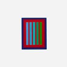 Untitled (Annual Edition) by Richard Anuszkiewicz, 1972, screenprint on acrylic, sold Oct 2017
