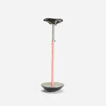 Sella stool by Achille & Pier Giacomo Castiglioni, 1957, enameled steel, leather, chrome-plated steel, stainless steel, aluminum, sold Oct 2017