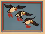 Tass Bell, Untitled, Tass Bell (20th century) Puffins screenprint