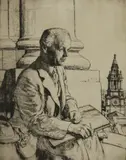 Malcolm Osborne, Untitled, sketching etching