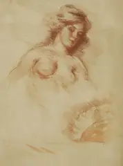 Albert de Belleroche, Untitled, Albert de Belleroche (1864-1944) Nude lithograph