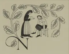 Untitled by Eric Gill, Physick: 44; St. Helena wood engraving image 71 x 41mm Collection: EG: 120, sold Nov 2020