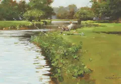 John Haskins, Untitled, oil on board 28 x 37cm .