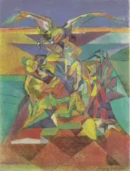 Untitled by Jacques Villon, 1962 lithograph, sold Nov 2020