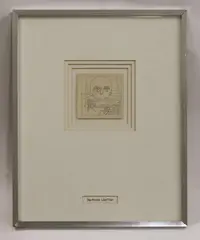 Berthold Loeffler, Untitled, 1874-1960) Der Tod pencil 8.5 x 8.5cm .