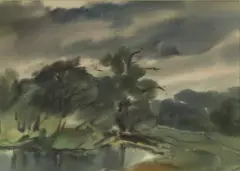 Untitled by Ivan Bobrikov, 1993 watercolour 28 x 38cm, sold Nov 2020
