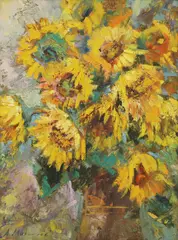 Untitled by Alexei Mikhaylov, oil on canvas 38 x 28cm, sold Nov 2020