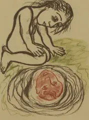Eileen Cooper, Untitled, Eileen Cooper (b.1953) 'Offspring' lithograph