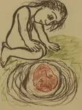 Eileen Cooper, Untitled, Eileen Cooper (b.1953) 'Offspring' lithograph