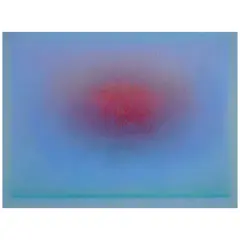 Leon Berkowitz, Meeting (Sun + Earth), pastel on blue paper