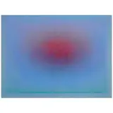 Leon Berkowitz, Meeting (Sun + Earth), pastel on blue paper