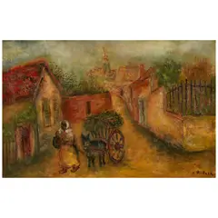 Issachar Ber Ryback, To Market, oil on canvas