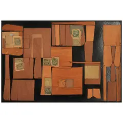 Addie Herder, Cheers, 1961, mixed-media collage on board