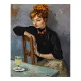 Marcel Dyf, Claudine in a Coral Necklace, oil on canvas