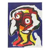 Karel Appel, Le Philisophe, 1977, Woodcut and carborundum in colors on wove paper