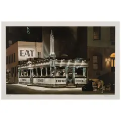 John Baeder, Empire Diner, 1981, Offset lithograph in colors on wove paper