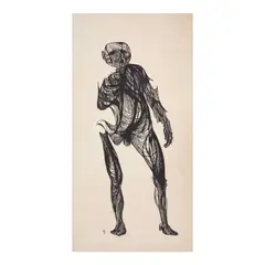 Leonard Baskin, The Hydrogen Man (Fern and O'Sullivan 249), 1954, Woodcut on japon paper
