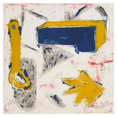 Katherine Bradford, Workplace, 1996, Monotype in colors with oil based dyes on wove paper