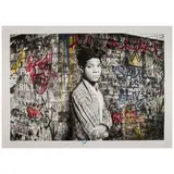 Thierry Guetta, Basquiat, 2016, Screenprint in colors hand finished with spray paint on wove paper