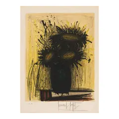 Bernard Buffet, Les Tournesols (Sorlier 78), 1966, Lithograph in colors on japon