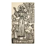 Allan Rohan Crite, Saint Francis of Assisi, 1965, Woodcut on wove paper