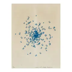 Charles Csuri, Flies, 1967, Screenprint in blue on wove paper