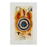 Wheel of Fortune, from Lyle Stuart Tarot Prints (Field 78-1-A) by Salvador Dalí, 1978, Lithograph in colors on Rives BFK paper, sold Jan 2026