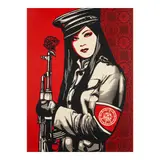 Peace Guard by Shepard Fairey, 2008, Screenprint in colors on wove paper, sold Jan 2026