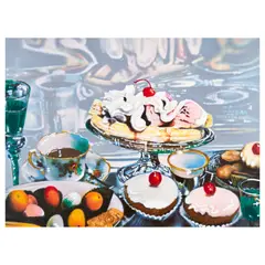 Audrey Flack, Banana Split Sundae, from Presidential Portfolio, 1980, Screenprint and photolithograph in colors with embossing on wove paper