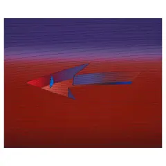 Jean-Michel Folon, Le Chemin, 1985, Screenprint in colors on wove paper