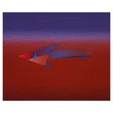Jean-Michel Folon, Le Chemin, 1985, Screenprint in colors on wove paper