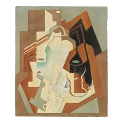 Juan Gris, Le Siphon, 1960, Collotype in colors on wove paper, an unnumbered proof lacking the artist's signature ink stamp