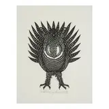 Jacques Hnizdovsky, Sage Grouse; Indian Wood Ibis from Twelve Birds (2 works) (Tahir 202; 203), 1975, Two woodcuts on rice paper, each signed in pencil