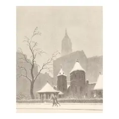 Ellison Hoover, Little Church Around the Corner, c. 1940, Lithograph on wove paper