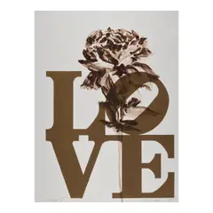 Robert Indiana, Erosia II  (Sheehan 135), 1985, Unique lithograph with monotype in colors on BFK Rives paper
