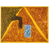 Jonathan Lasker, Born Yesterday, 1990, Screenprint and hand-painted additions over lacquer in colors on stretched linen