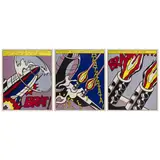 Roy Lichtenstein, As I Opened Fire (Corlett App.5), 1966, Offset lithograph in colors on three sheets of wove paper