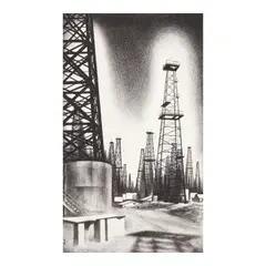 Oil Country (Flint 137) by Louis Lozowick, 1936, Lithograph on wove paper, sold Jan 2026