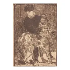 Edouard Manet, Le Garçon et le chien (Guerin 17; Harris 11), 1862, Etching and aquatint in sepia on laid paper with a crown and fleur-de-lys watermark, Harris' third state (of 3), unsigned