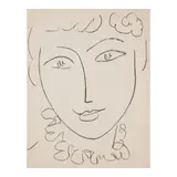 Henri Matisse, Madame de Pompadour, from Portraits, by André Sauret, 1954, Lithograph on wove paper, frontispiece for the book edition of 2,850