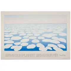 Georgia O'Keeffe, Save Our Planet, Save Our Air, 1971, Offset lithographic poster in colors on wove paper, from an edition of unknown size, co-published by H.K.L. Ltd., New York and Boston, and Olivetti Corporation