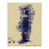 Robert Rauschenberg, Solitaire, from Double Feature (Gemini 1590), 1993, Lithograph in blue on Angoumois à la main paper