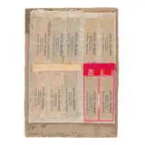 Robert Rauschenberg, Three plates, from Shirtboards Morocco, Italy '52 Portfolio, 1991, A group of 3 mixed media prints in colors with collage on handmade and heavy board paper, each signed in pencil