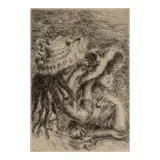 Pierre-Auguste Renoir, Le chapeau épinglé (La fille de Berthe Morisot et sa cousine), 3e planche  (Delteil/Stella 8), c. 1894, Etching and drypoint on cream laid paper, the second (final) state