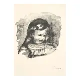 Pierre-Auguste Renoir, Claude Renoir, la tête baissée, from L'Album des Douze Lithographies originales (Delteil/Stella 39), c. 1904, Lithograph on wove paper, second (final) state