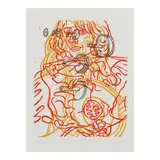 David Salle, Untitled, for Film Forum, 1991, Linocut in colors on wove paper