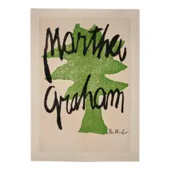 Ben Shahn, Martha Graham, 1963, Lithographic poster in colors on wove paper linen-backed
