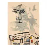 Ben Shahn, Birds Over the City (Prescott 78), 1968, Lithograph in colors on wove paper, unsigned and an unnumbered proof aside from the edition of 135