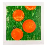 Donald Sultan, Four Oranges, 1993, Screenprint in colors on wove paper
