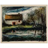 Maurice de Vlaminck, Paysage (Walterskirchen 253), 1968, Lithograph in colors on Arches paper